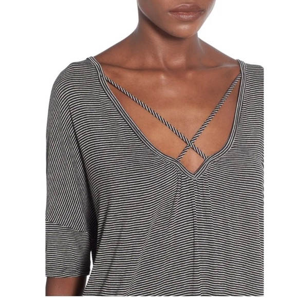 NWT | Lush | Cross Front Oversize Tee | XS - Picture 8 of 9